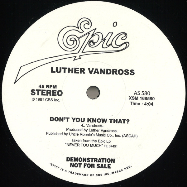 Luther Vandross - Never Too Much
