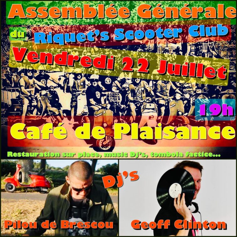 AG du Riquet&rsquo;s Scooter Club au Café de Plaisance