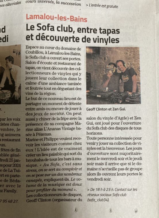 Article du Midi Libre du 24 octobre 2023
